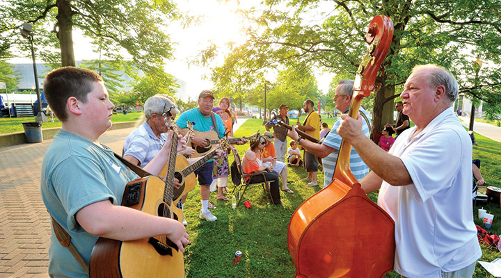 Musicians at Vandalia Gathering in Charleston, West Virginia (photo by Tyler Evert)