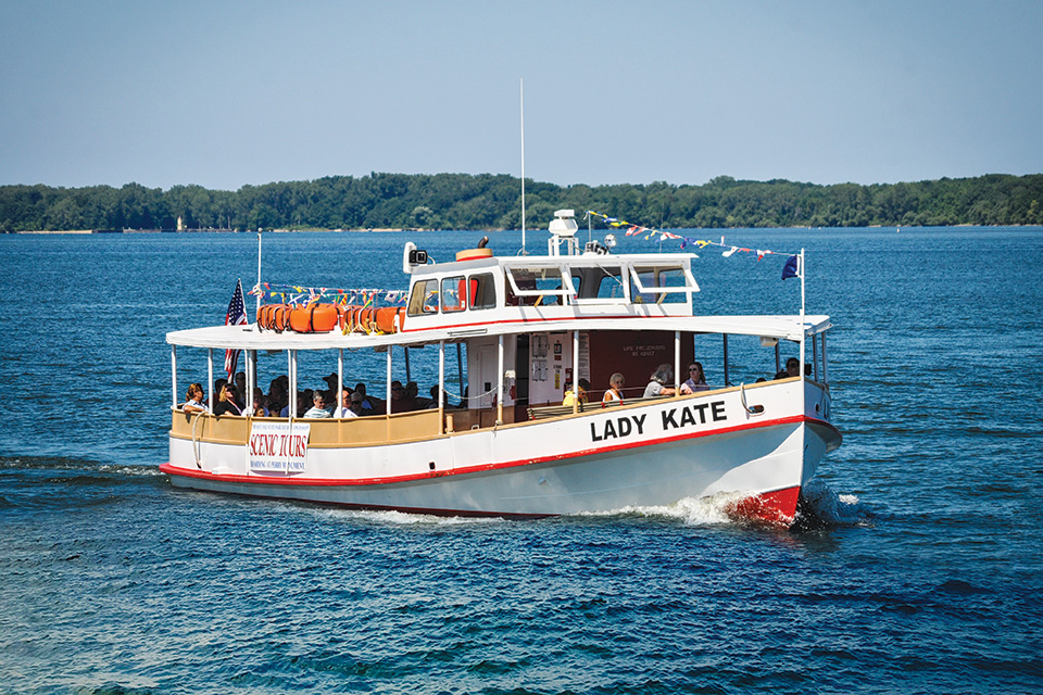 Lady Kate Sightseeing Tours in Erie, Pennsylvania (photo courtesy of Presque Isle Boat Tours) Lady Kate Sightseeing Tours in Erie, Pennsylvania (photo courtesy of Presque Isle Boat Tours)