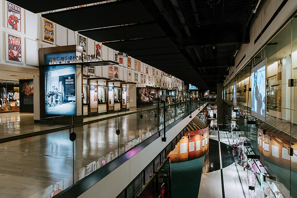 Third-floor gallery at the Country Music Hall of Fame and Museum in Nashville, Tennessee (photo by Diana Carniato Photography; Country Music Hall of Fame and Museum) Third-floor gallery at the Country Music Hall of Fame and Museum in Nashville, Tennessee (photo by Diana Carniato Photography; Country Music Hall of Fame and Museum)